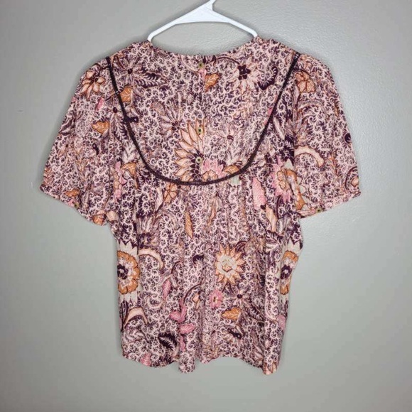 NWT Madewell Yoked Puff-Sleeve Top in Bali Blooms - Picture 4 of 8